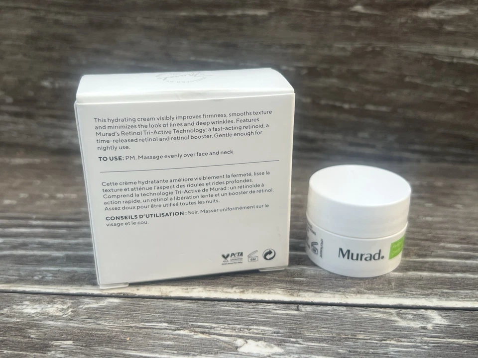 Ночной крем Murad Resurgence с ретинолом для обновления молодости дорожный размер 0,25 жидк. унции новый - Изображение 2 из 4