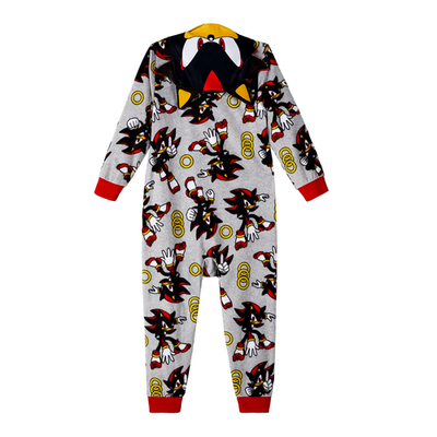 Shadow the Hedgehog Sonic One Piece Pajamas Union Suit Costume