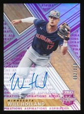2019 PANINI ELITE EXTRA EDITION WILL HOLLAND /100 PURPLE ASPIRATIONS AUTO #55