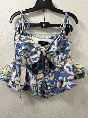 No Pise La Grama "Orquidea Azul"Ruffle Set Jazmin Top & Colibri Shorts US 0 / XS