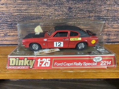 Dinky Scale Models 1:25 Ford Capri Rally Special #2214 Diecast Car w/ Box...