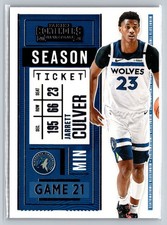 2020-21 Panini Contenders #33 Jarrett Culver Minnesota Timberwolves