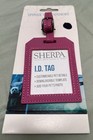 Sherpa Pet ID Tag Pink Luggage Tag Style Dog Cat Travel Carrier Accessory