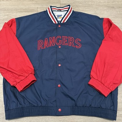 Vintage Texas Rangers Jacket Men s XXL Bomber MLB Red Blue Embroidered