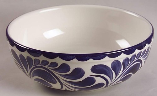 Anfora Puebla Blue Round Vegetable Bowl 6813990