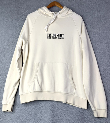 Taylor Swift The Eras Tour Cream Hoodie Sweatshirt Womens Size Medium