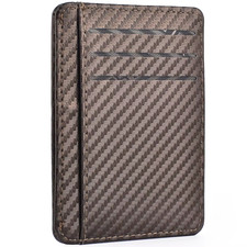 Slim Minimalist Leather Wallet for Men - RFID Blocking Front Pocket Card Holder