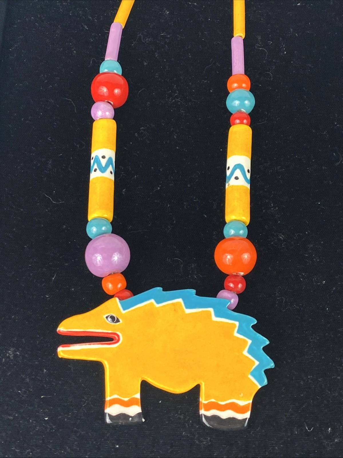 Ruby Z Candace Loheed Hand Painted Ceramic Pendan… - image 1