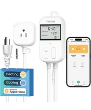meross Smart Temperature Controller 15A 1800W, Smart Wi-Fi Thermostat
