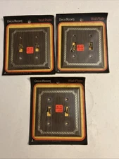 3-Vintage American Tack & Hardware Deco Room Wall Plate Double Switch Plate NOS
