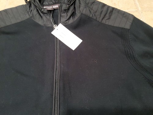 Michael Kors Full Zip Lightweight Hooded Jacket Size Large Black KF460CPDP3 Neu mit Etikett - Bild 3 von 14