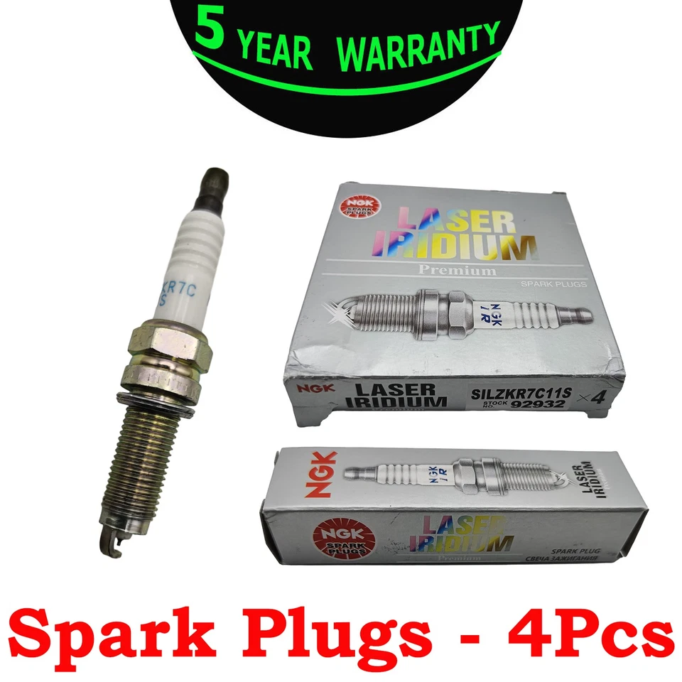 4x ISpark Plugs SILZKR7C11S 92932 12290-R1A-H01 For Honda Accord CR-V 2.0 - Image 3 of 4