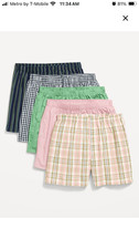 Women Boxer Shorts Soft Washed 5 pack size Small