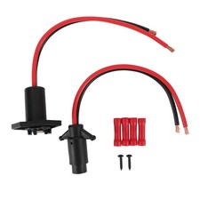 DC12V Trolling Motor Plug& Receptacle 2 Wire Flush Mount Plug& Play For Marine