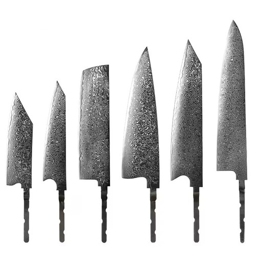 VG10 Damascus Steel Chef Knife Blank Blade DIY Home Hobby Kitchen Tools Material - 第 1/25 張圖片