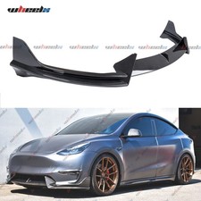 Carbon Look V Style Front Bumper Lip Splitter...