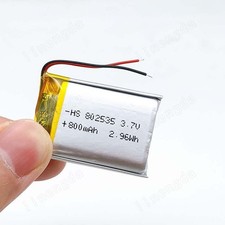800mAh 802535 Li Polymer LiPo Rechargeable Battery For Driving Recorder GPS 3.7V