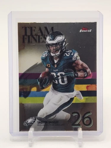 SAQUON BARKLEY 2025 TOPPS FINEST TEAM FINEST #TF-5 EAGLES Q1316