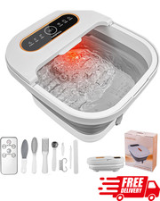 Collapsible Foot Spa Bath with Heat, Massage Rollers  Remote Control