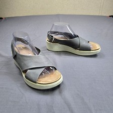 Ecco Womens Size 40 9 9.5 Sandals Gray Leathe...