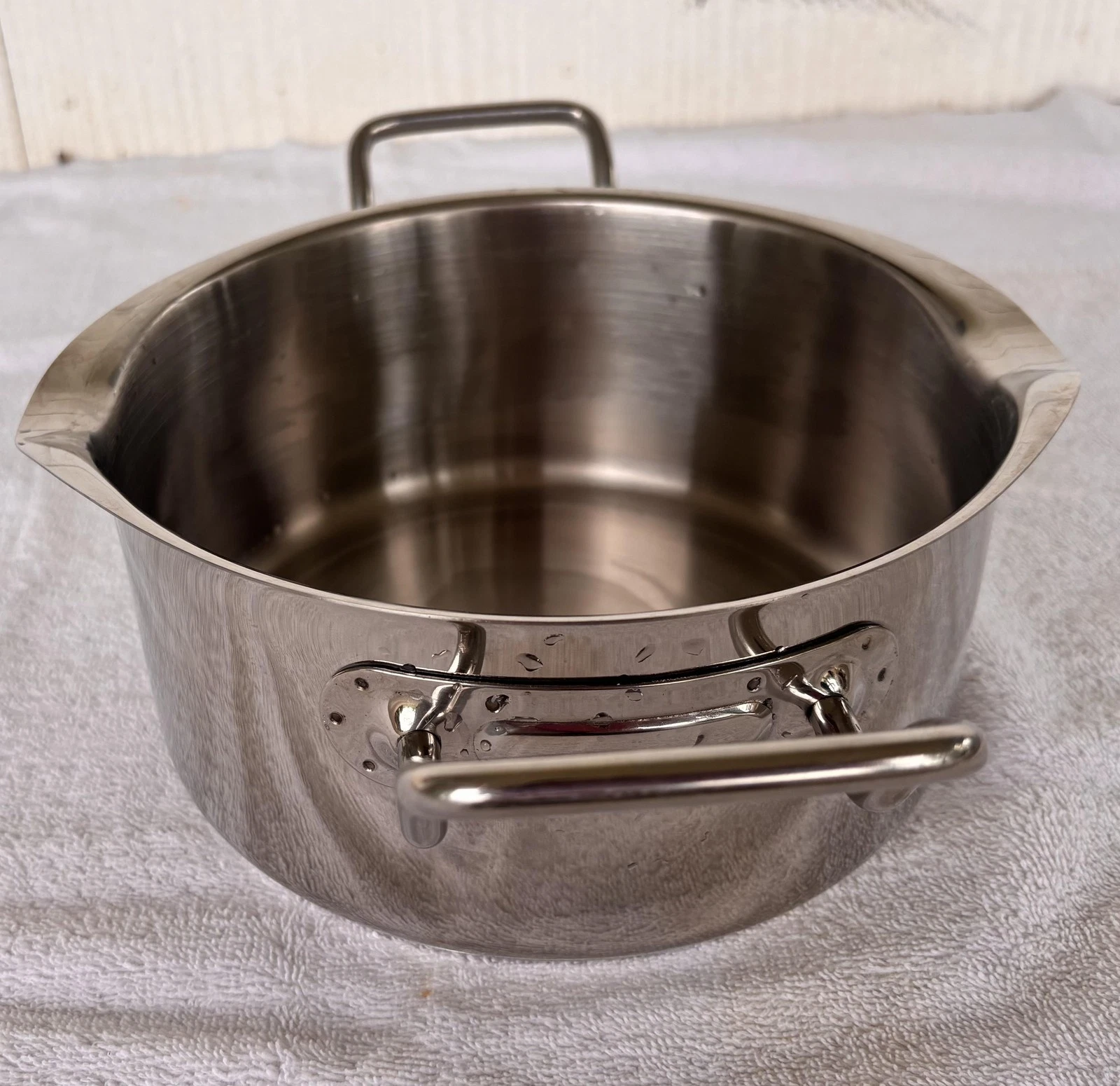 Krona Norpro USA 3 Qt Stainless Steel Stockpot Double Handle Silver Cookware