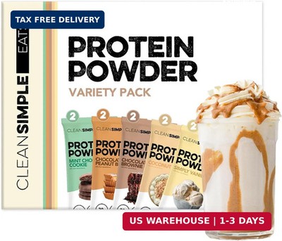 Clean Simple Eats Whey Isolate Protein Powder, Variety Pack, Naturally Sweetened