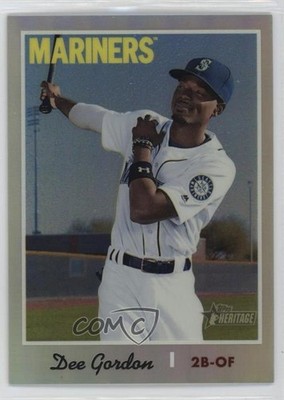 2019 Topps Heritage Chrome Refractor 115/570 Dee Gordon #THC-449 vs5