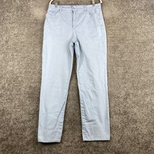 Gloria Vanderbilt Amanda Straight Jeans Women's 14 Blue Light Wash High Rise