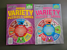 Lot of 2 Family Variety Puzzles & Games by Penny Press - Over 350 Puzzles Each!
