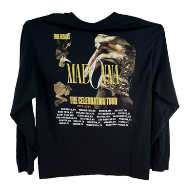Madonna 2023-24 Celebration Concert Tour T-Shirt Adult M Black
