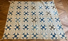 Antiker amerikanischer Quilt ca. 195x170 cm Patchwork beidseitig Schauseite 1920