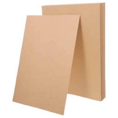 50Pcs Brown Kraft Cardstock Sheets for DIY Crafts Writing and Scrapbooking Use