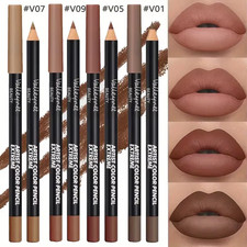 4Pcs/Set Lip Liner Set and Eyeliner Set Nude Brown Collection Long-Lasting Matte