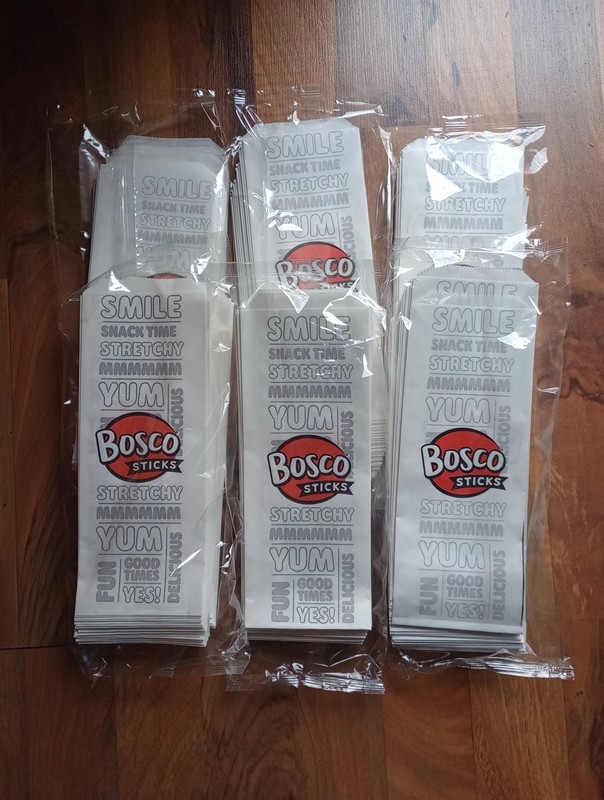 Bosco Sticks Serving Paper Holder Breadsticks Cheese Party Unopened - 6 packs 