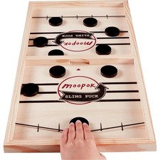 Fast Sling Puck Game - Fast Action Super Foosb Table Desktop Battle Slingshot...