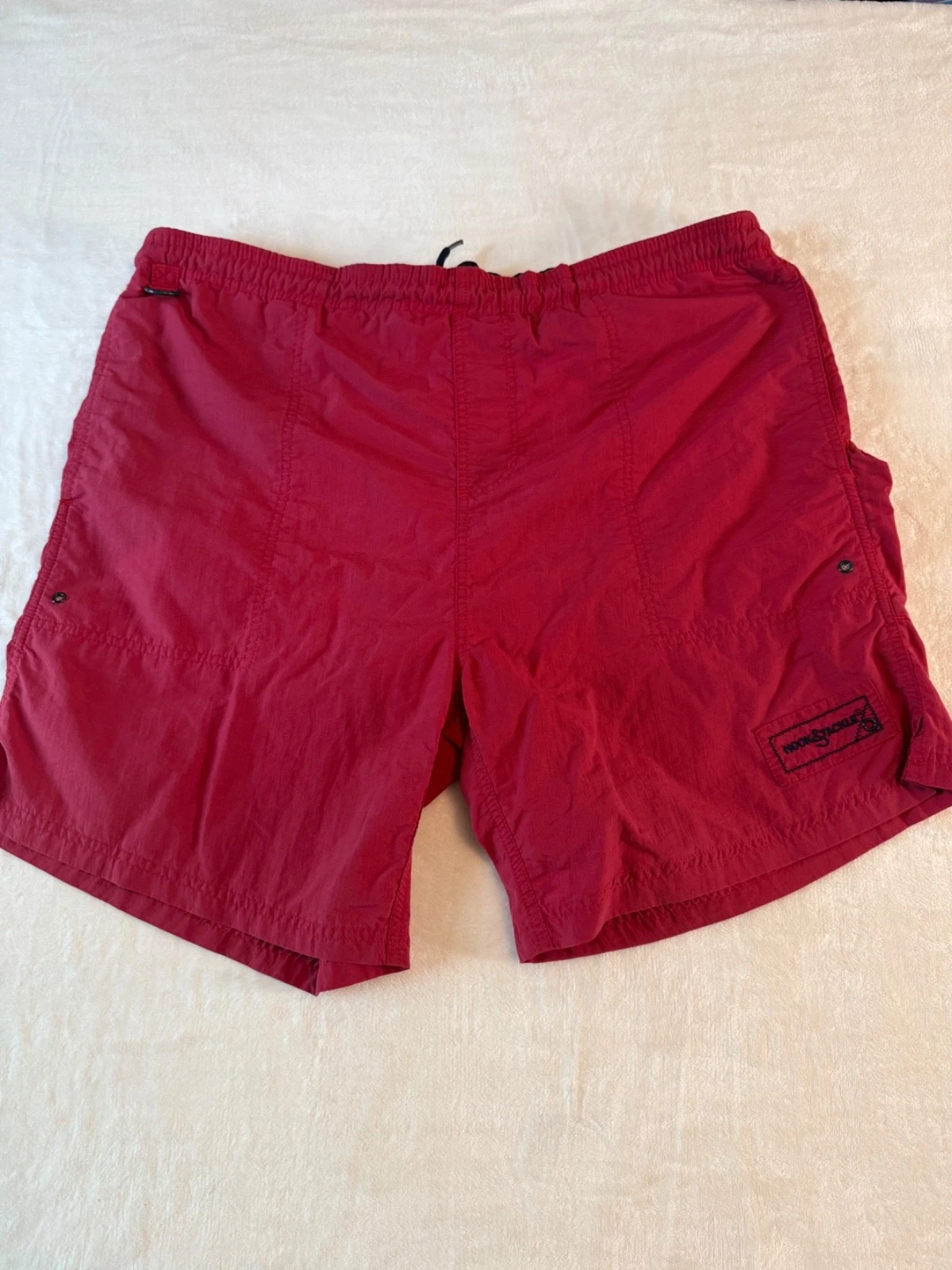 Hook & Tackle Fishing Shorts Red Nylon Cargo Lined Men’s Large
Opens in a new window or tab