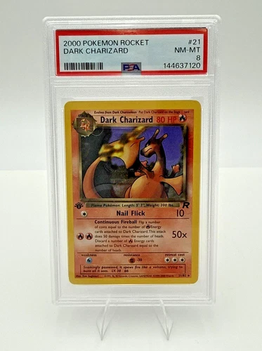 Pokemon Dark Charizard 1st Edition 21/82 Team Rocket PSA 8 NM-MT