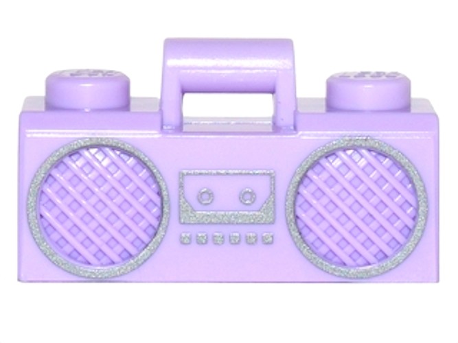 CDレコ Lego Radio Stereo Boom Box Music Cassette Player Black Light Gray