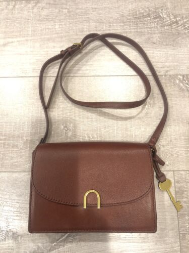 fossil crossbody bag leather - image 1