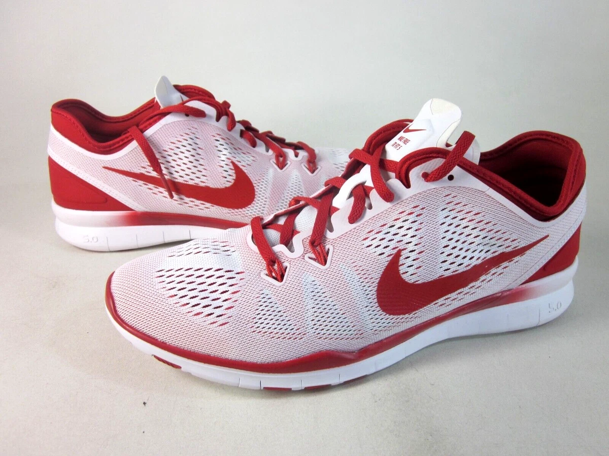 Red nike free store run womens