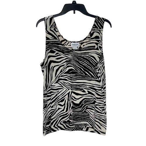 CHICO'S GREEN/WHITE TANK TOP CHICO SZ 0 #175 | eBay