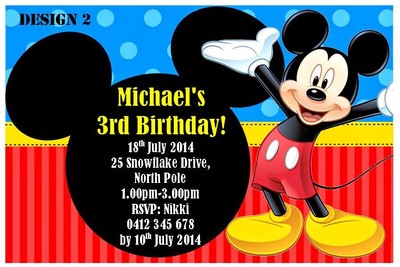 Featured image of post Mickey Mouse Invitations For 3Rd Birthday