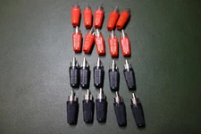 10 Pair 20 pcs Audio RCA Male Plug connector 10 Red & 10 Black
