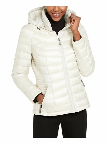 Calvin Klein Womens Down Packable Puffer Jacket Gray L