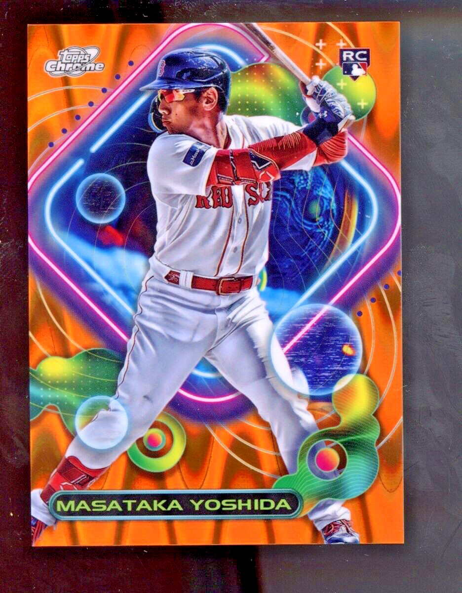 2023 Topps Chrome Cosmic Masataka Yoshida RC Wave Orange Galactic Refractor /25