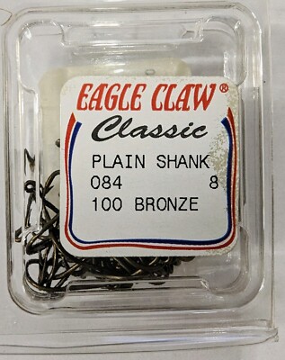 Eagle Claw Plain Shank 084-8 Bronze 100ct