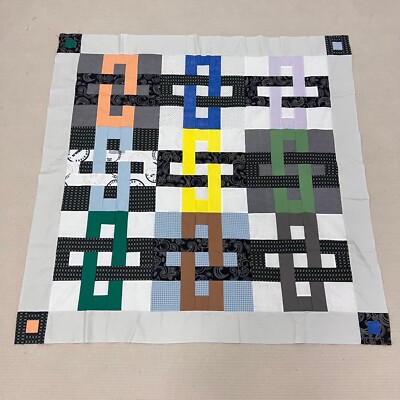 Dessus De Couette Bébé Alaska – Pièces Assemblées à La Main, 47x47 Pouces, Décoration Murale Ou Lit