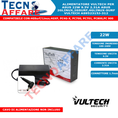Universal Netzteil Asus 22W 9.5V 2GLinux/Surf 4GLinux/Surf PC700 PC800/900