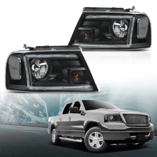 Fit For 2004-2008 Ford F150 Lincoln Mark LT LED DRL Headlights Assembly Black
