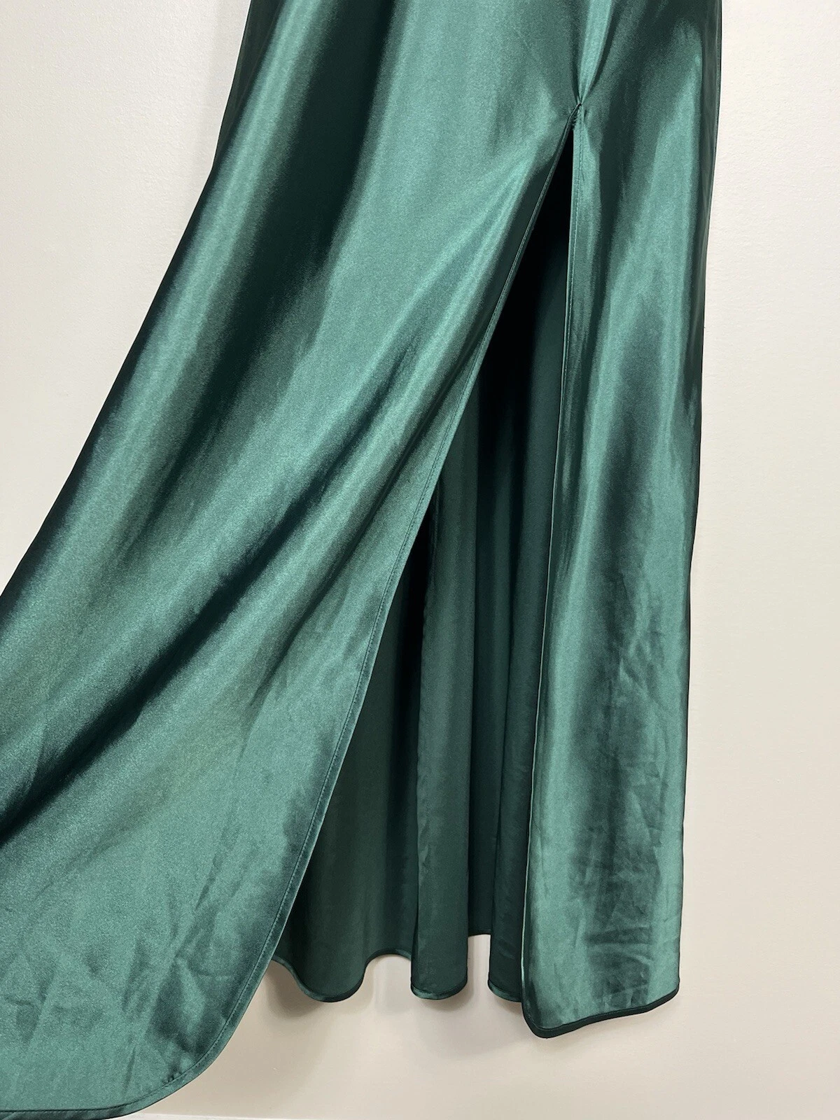 UNDERCOVER Abito donna Victoria Secret raso piccolo verde maxi slip Y2K bordo pizzo